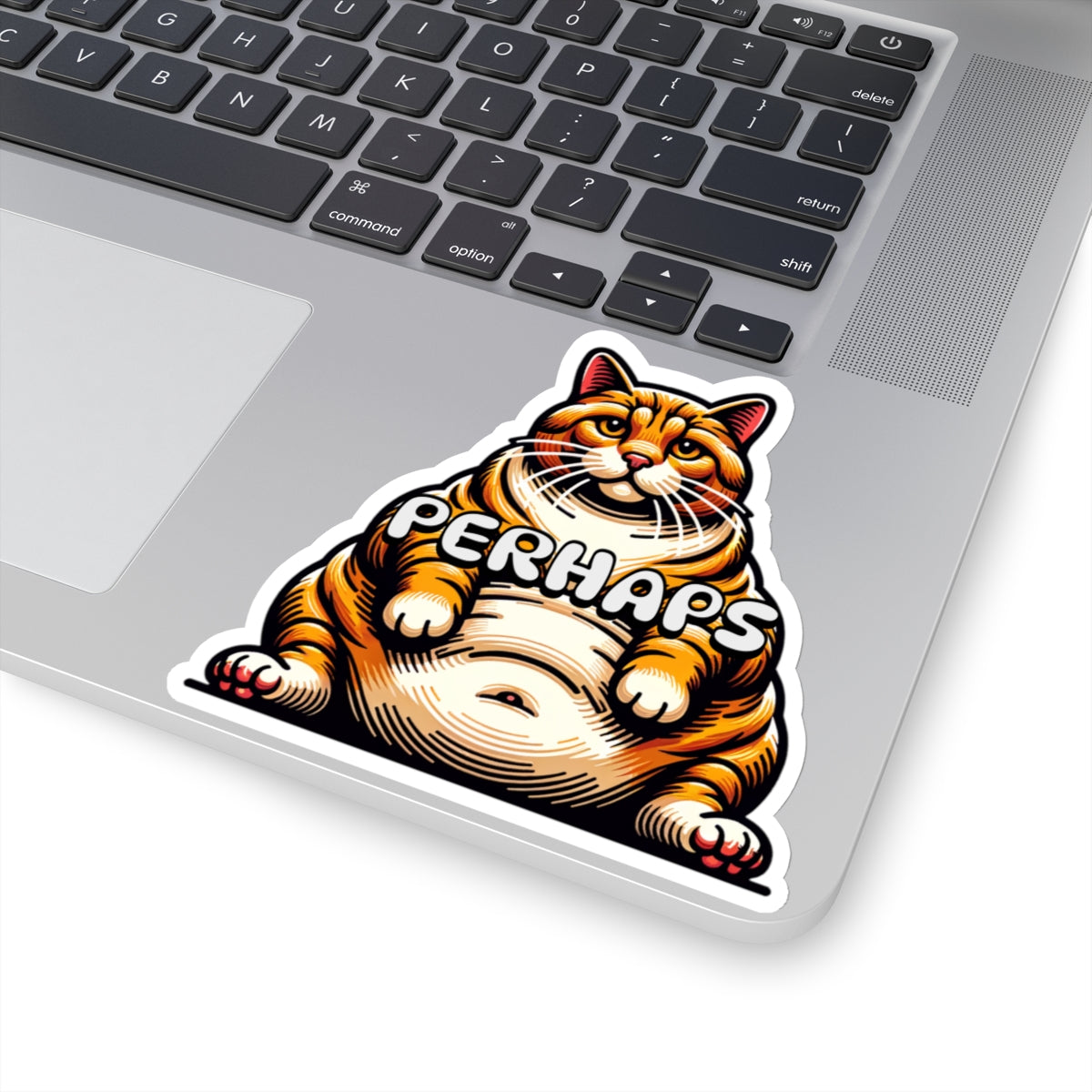 Funny Meme Sticker | Fat Cat Meme Sticker | Perhaps Sticker