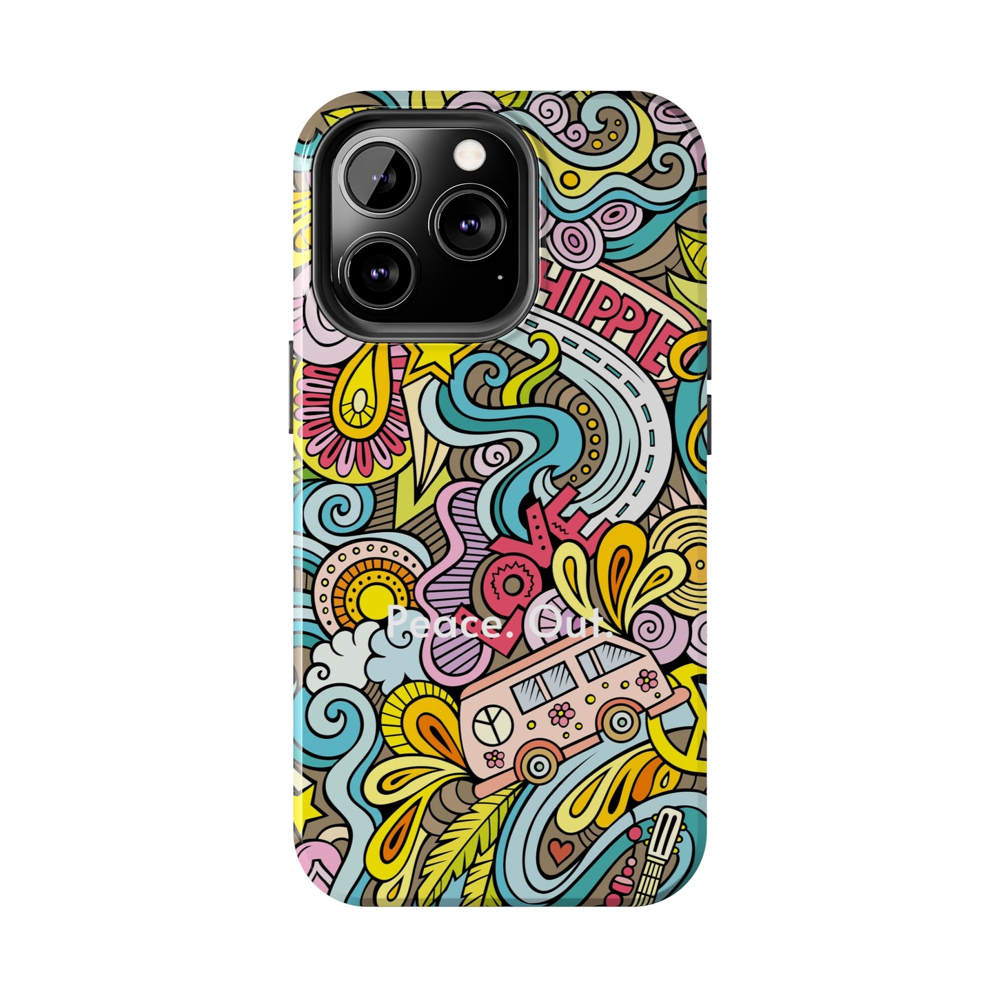 Peace. Out. / Hippie Love iPhone Case