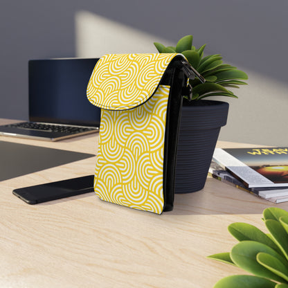 Yellow Geo Crossbody Phone Bag