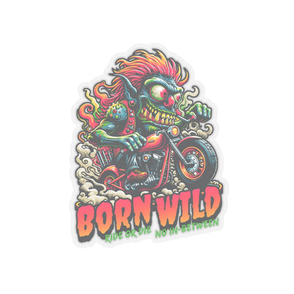 Born Wild Retro Groovy Sticker - Kiss-Cut Sticker