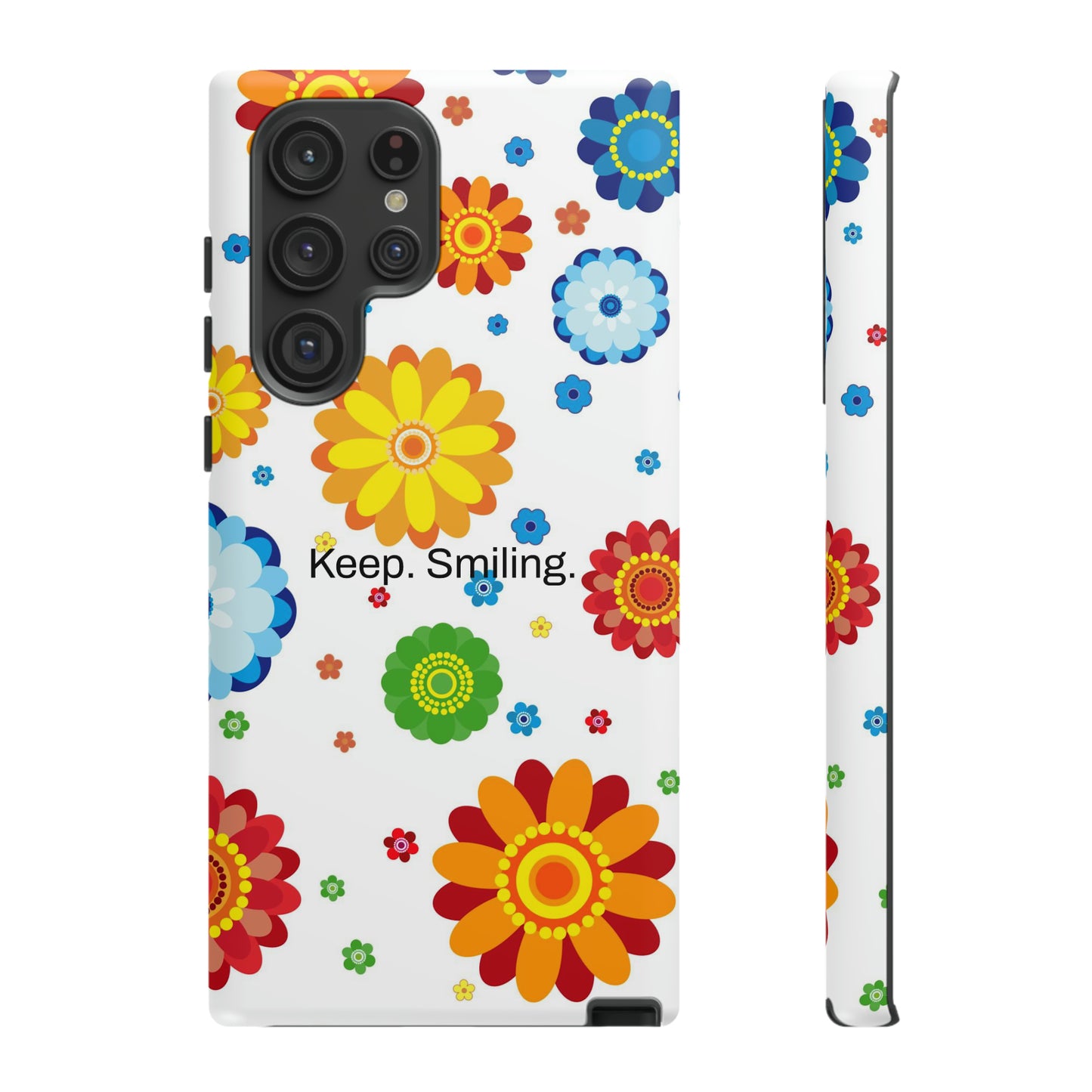 Keep. Smiling. / Dotted Flowers Samsung Case