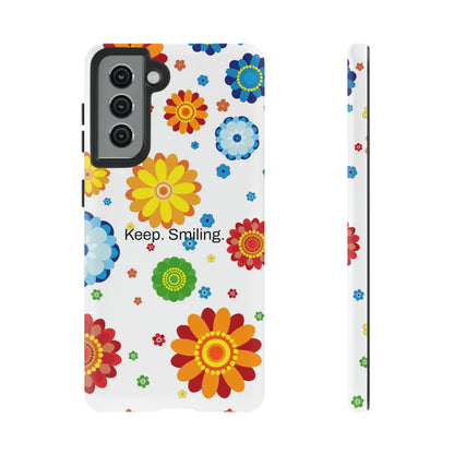 Keep. Smiling. / Dotted Flowers Samsung Case