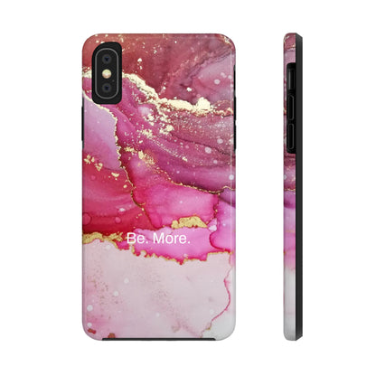 Be. More. / Pink Water Color Marble iPhone Case