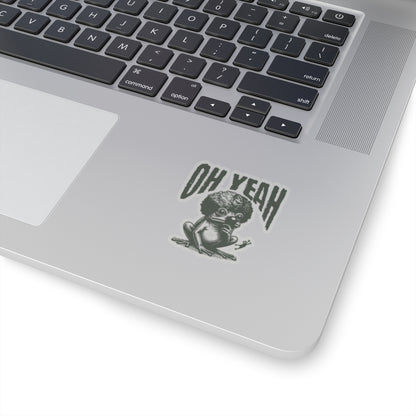 Funny Frog Meme Sticker | Oh Yeah Frog Meme | Laptop Sticker